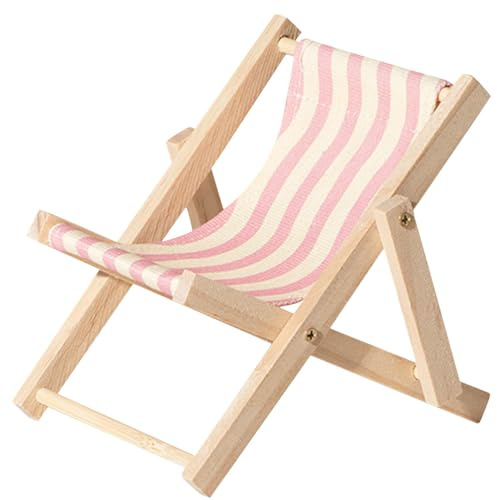 Abaodam Soporte para Teléfono Móvil Forma De Silla De Playa De Madera Accesorio Decorativo De Escritorio para Familias Diseño y Único