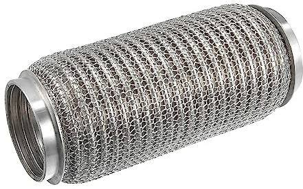 A ABSOPRO Auto Scarico Flessibile Tubo 1pc Universale Inossidabile | Argento, 63mmx203mm, Esterno 69mm, Universale Per Auto, Saldatura, Isolamento Rumore, Riduzione Vibrazioni, Non Per SUV