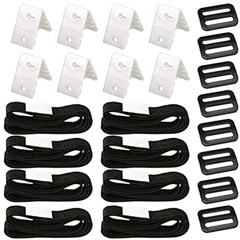 5 Pcs Pool Cover Straps And Clips,Solar Cover Reel Strap Fasteners - 24pcs Pool Solar Cover Reel Attachment Kit For Inground Swimming Pool, Solar Cover Reel Accessories