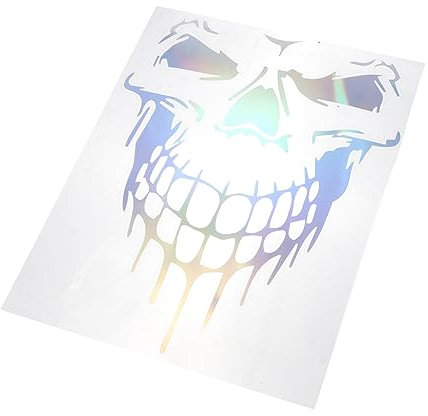 Supvox Reflektierende Totenkopf-autoaufkleber Wasserfeste Karosseriedekoration Selbstklebender Sticker Für Motorhaube Oder Fenster Rückstandsfrei Entfernbar