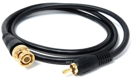 DRUT 1m BNC to RCA Phono Plug CCTV Cameras Coax Male to Male 75R Video Cable Lead 3.3ft