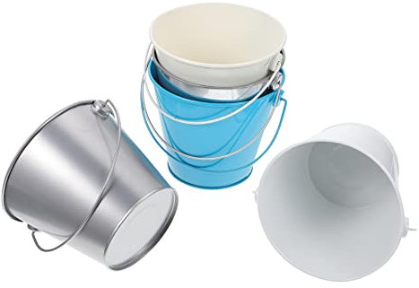 Supvox 5st Blumentopf Aus Eisen Rustikale Hochzeitsdekorationen Kleine Dose Mini-blumentöpfe Blumeneimer Aus Eisen Blumentrommeln Aus Weißblech Kaktus- Einfach Blumenbehälter Kind