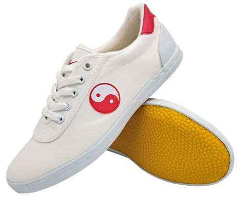 ForceRoute Tai Chi Scarpe,Kung Fu Scarpe,Scarpe Arti Marziali,Scarpe Taekwondo,Scarpe da Karate,Unisex,Uomo e Donna,Traspirante,Tela,Morbido,Leggere,per Meditazione e Qigong,Cinese Wushu Yoga