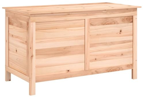 vidaXL Baúl para cojines de jardín madera maciza abeto 99x50x56,5 cm