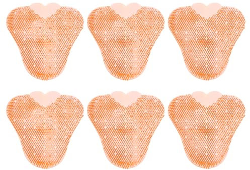sourcing map Urinal Screen Deodorizer, 6Pcs - Anti-Splash Spiked Urinal Scent Pads for 30 Days, Urinal Cakes Deodorizer for Public Domestic Men Bathrooms (Orange)