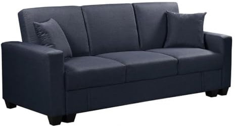 IBERA HOME Sofá Cama Keyla Multifuncional 210 cm con Arcón de Almacenamiento - Convertible y Espacioso (Gris Oscuro)