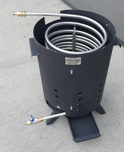 Calentador Piscina Parrilla Con 15m Espiral Tubo de Acero Inoxidable 18x1mm Aisi 316L Con Gardena Conexión