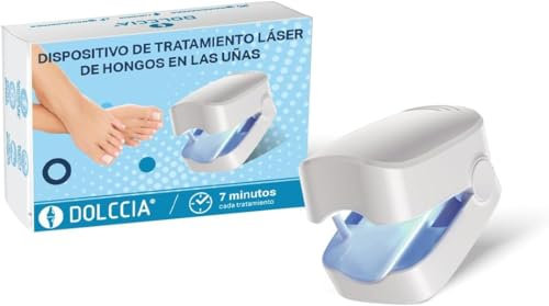 DOLCCIA - Dispositivo Láser para Tratamiento de Hongos en las Uñas, Limpieza y Reparación Hongos Las Uñas Los Pies Y Manos, Sin Dolor, Portátil y Recargable, Uso Doméstico