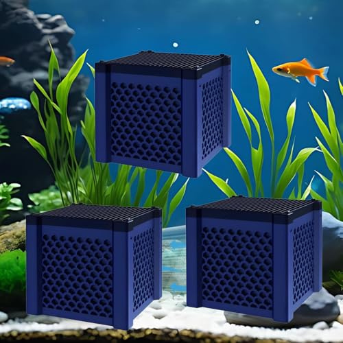 Aodejoy Aktivkohle Aquarium,Clever Cub-e Aktivkohle Pferde,Wassertrog Purifier Cube,Aktivkohlefilter Pferdetränke,Eco Aquarium Wasserreiniger Würfel,für Teiche,Aquarium,Vorratstank (3 Stück)