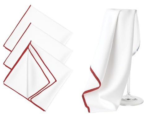 wilcractk 3 Paños De Pulido De Microfibra Grandes Para Copas De Vino Bayetas De Doble Cara 3 Unidades Paño Absorbente Para Cocina Y Trapos De Cristales Ideal Para Secado En Hoteles Y Hogar