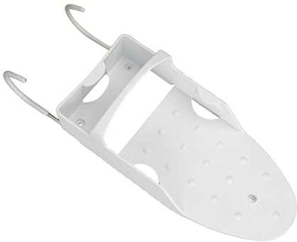 Luqeeg Electric Iron Holder Heat Resistant 2 in 1 Wall Mounted | Iron Board Rack with Hook, PBT Durable Iron Stand Organizer for Home Bathroom Laundry Room