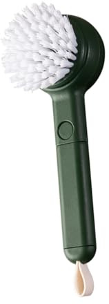 OUNONA Spazzola Pulizia Multifunzionale con Pelapatate e Manico per Verdure e Frutta Testa Densa per Rimuovere Strumento Cucina Pratico e Resistente Verde