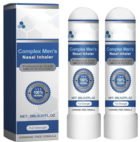2 Inhalateur Nasal Complex Pour Homme,Menstick Complex Pour Hommes,Stick Inhalateur Nasal Naturel,Redonne Énergie Et Vitalité,Portable Pour Un Confort Quotidien Pour La Conduite,Les Voyages D'affaires