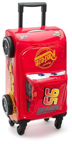 Disney Store, Disney Pixar Cars 3, Rayo Mcqueen, Maleta Infantil con Ruedas, 46 cm, Maleta con Ruedas y asa, Bolsa de Viaje