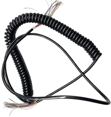 Câble spiralé télescopique, Câble spiralé carré à 24 conducteurs de 0,25 mm, câble volant, fil ressort blindé, connexion for machine-outil CNC(Stretch 7 meter)