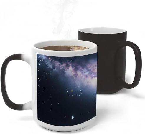 ZGHQHCDRH Coffee Mug Dad Mug Milky Way And Mountains Print Mugs For Men For Coffee Tea Lovers Home Office-11Oz Women Mugs