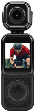 KIMISS 4K Camera - WIFI Enabled Dual Lens Handheld Camera for Travel and Cycling - 180° Rotating Lens with 1.53 Inch Screen