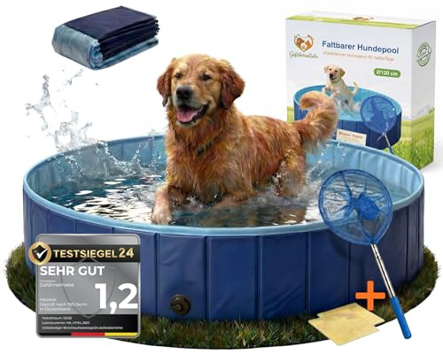 Hundepool große Hunde Hundepool klein - Premium Hunde Pool faltbar 120x30