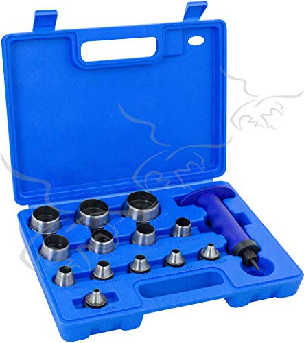 SACABOCADOS INTERCAMBIABLE A GOLPE 14 PIEZAS