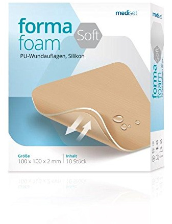 FormaFoam Soft, PU-Schaumverband, silikonbeschichtet, steril (10 Stück) (10 x 10 cm)