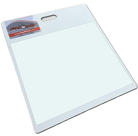 StepNGrip Courtside Basketball-Matte – Basismodell mit austauschbaren Blättern, 38,1 x 45,7 cm, Basketballschuh-Griffverstärker, Klebepad für Sportschuhe, Weiß