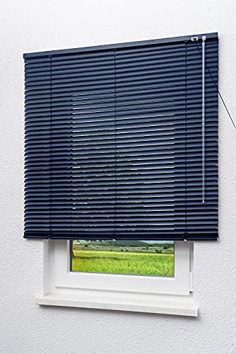 LYSEL Outlet Alujalousie 25mm in Dunkelblau in den Maßen (B x H) 120cm * 160cm