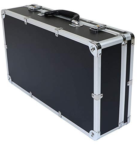 Cabilock Maletín de Aluminio Duro Maletín de Transporte Estuches de Vuelo Plateados Equipo Portátil Caja de Herramientas para Instrumentos Herramientas Mecánicas 50X27cm