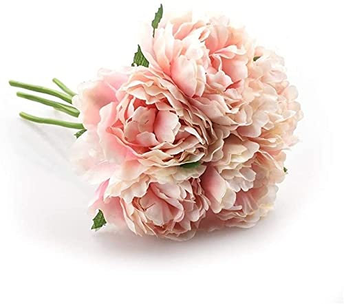 Zuverlässige künstliche Blume, Hortensien, 5 Pfingstrosen, Brautstrauß, Blume, Hochzeit, Valentinstag, Party, Zuhause, DIY-Dekoration, künstliche Blumen für Dekoration (Farbe: Rosarot, Größe: 10.23i