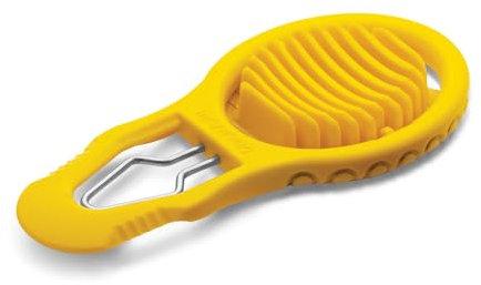Dreamfarm Eggler 2-in-1 Compact Egg Shell Peeler & Easy Hardboiled Egg Slicer, Shell Cracking, Topping, & Peeling - Yellow