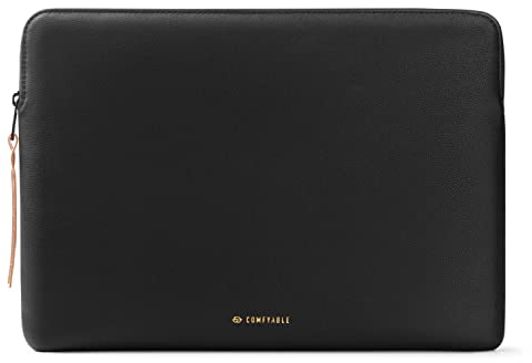 Comfyable Leather Laptop Sleeve Compatible with 16 Inch MacBook Pro M5 Pro/Max 2026 A3428 A3429 M4 M3 M2 M1 & 15 Inch MacBook Air M5 (Loose Fit), Protective PU Bag Waterproof Case for Mac