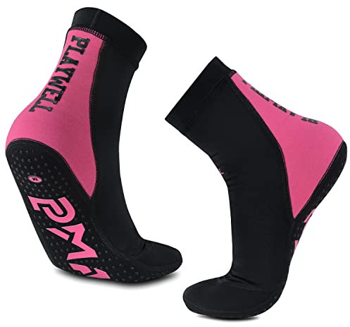 Playwell Martial Arts/MMA Schule Tatami Indoor Damen Matte Grappling Fußsocken – Schwarz/Pink (XS)