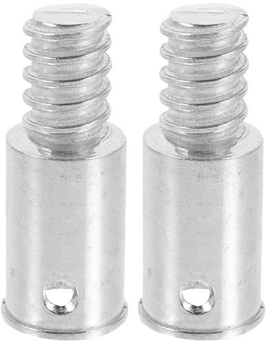 Yardwe Broom Handle Threaded Tip 2pcs Stainless Steel American Style | Fits 25mm Metal Pole Ends, Silver Finish, Household and Commercial Cleaning Use