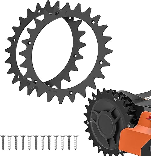 Evenlinkics Mähroboter Kunststoff Spikes für Worx landroid S&M, 205 mm Radspikes mit 12 Schrauben,Traktionsverbesserung,Mähroboter Spikes Zubehör