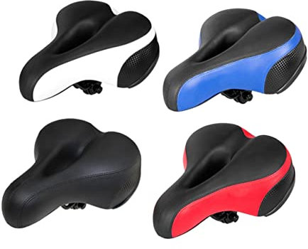 Amosfun Fahrradsattel Sitz Mit Memory-Schaum Polsterung Breit Gepolstert Ersatzsattel Für Mountainbikes Sattelkissen Sitz Für Fahrrad Sattelkissen Für Fahrradsattel Für