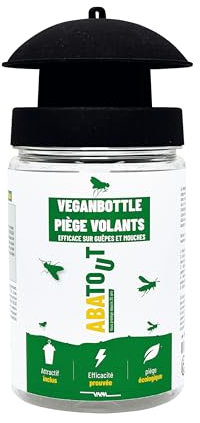 ABATOUT - Piège pour Insectes Volants - Piège Mouches et guêpes - Usage exétieur, Attractif Naturel Compris - 750 ML