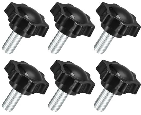 QUARKZMAN 6pz M10 x 20mm Pomelli a Stella, Manopola Serraggio a Forma Esagonale Plastica Vite Manopola Ricambio Serraggio Manuale per Sostituzione Manopola Base Ombrellone
