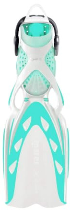 Mares X-Stream Geräteflosse Fersenbandflosse mit Bungee Straps (White-Aqua, S)