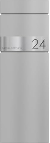 Briefkasten Manufaktur Standbriefkasten LESSING Edition - Design Elegance 1 (RAL 9007 graualuminium)