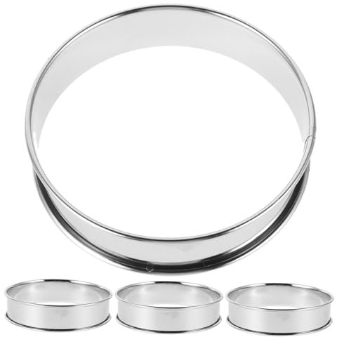 Garneck 4piezas Moldes Desmontables Para Tartas y Bizcochos Acero Inoxidable De Diámetro
