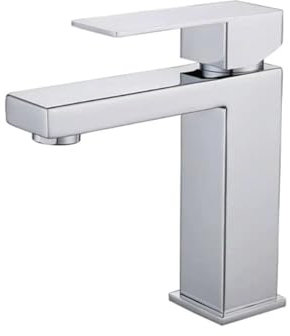 Soft Collection Venice Bathroom Basin Mixer Tap,Premium Improved Quality Chrome, Hot & Cold Controls, Leak-Resistant, 1-Hole Deck Mount Tap UK Standard, Supports TeamWater with Every Purchase