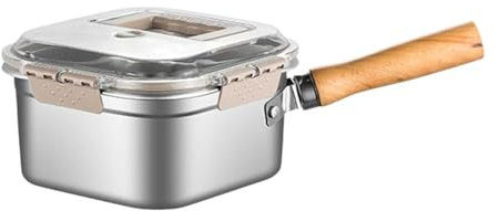 FytStycale Mini-Fritteuse, Kochutensilien für die Küche zu Hause, leicht zu reinigen, Mehrzweck-Dampfgarer, Kochgeschirr, Frittierkorb für Gemüsesauce