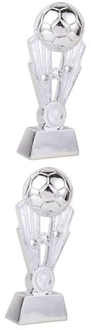SWAYVES 2Pcs Trophée Coupe Match Trophée Football Concours Trophée Fournitures de Fans/Sier*2Pcs/10.5 * 24Cm