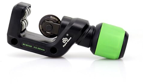 3S SuperSamaStore Tagliatubi Manuale Professionale ST-532 per Taglio Tubi di Rame e Alluminio, 5-32 mm, Nero/Verde