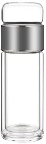 Tee-Flasche Mit Sieb – Doppelwandiger Glasbecher Mit Edelstahlfilter | Auslaufsicherer Becher Mit Sieb Für Losen Tee, Tragbare Aufgussflasche Für Outdoor Und Reisen