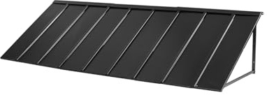 VEVOR Auvent de Porte d'Entrée 264x91 cm Marquise de Porte Extérieure Métal, Cadre Acier, Abri de Protection Contre Pluie, Neige, Soleil, Auvent pour Portes d'Entrée, Fenêtres de Porches, de Balcons