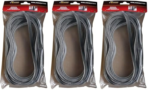 Burlete de cepillo carril para ventanas y puertas correderas de 6 metros y 7x5mm color GRIS de larga duración y ahorro energético con buen deslizamiento y valido para desajustes de 2 a 4mm.
