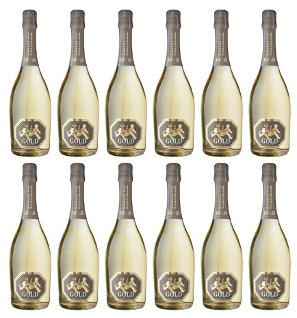 Kessler Sekt Gold Cuvée Sec Schaumwein Weiss trocken Deutschland inkl. FeinWert E-Book (12 x 0.75 l)