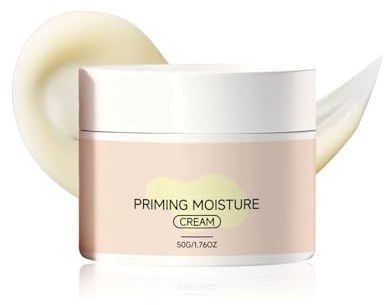 Glow Priming Moisture Cream, Pore Blurring & Makeup Gripping Primer, Korean Makeup Primer Face Moisturizer for All Skin Types, Smooth Skin Texture, Non Greasy (1pc)