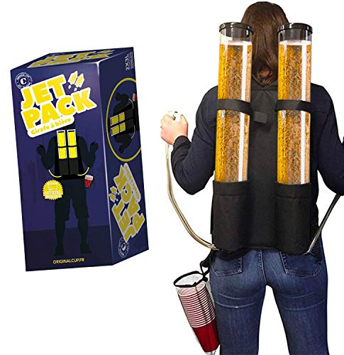 Double Girafe à Bière Jet Pack | Distributeur Boisson | Sac à Dos | Qualité Premium | 2 Réservoirs | 2 x 3L de Boisson | 2 Tireuses à Bière | Apéro | Soirée | House Party | OriginalCup®