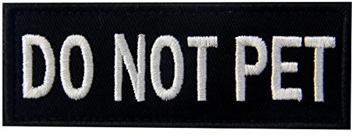 Do Not Pet Nicht haustier Service Tier Westen/Gurte Emblem Bestickter Aufnäher mit Haken- und Flauschbänder